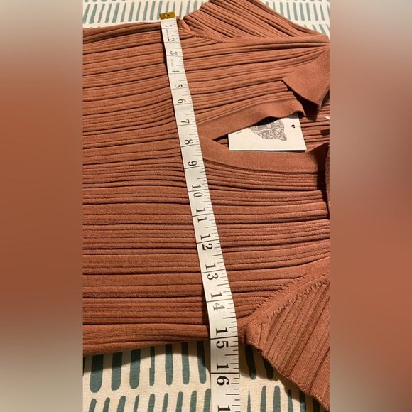 NWT LITA BY CIARA RIB COTTON BLEND POLO MINIDRESS IN CINNAMON SIZE LARGE - Picture 8 of 11